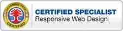 Certifierad specialist inom responsiv webdesign-badge