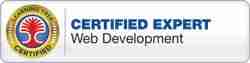 Certifierad expert-webbutveckling emblem
