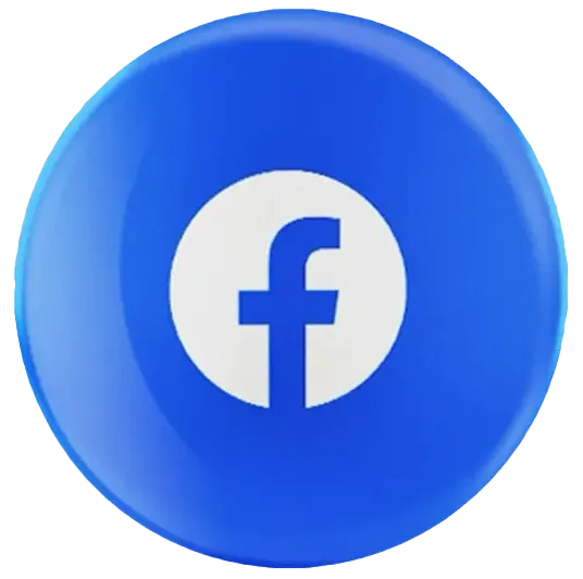 Facebook-logotyp på blå cirkel