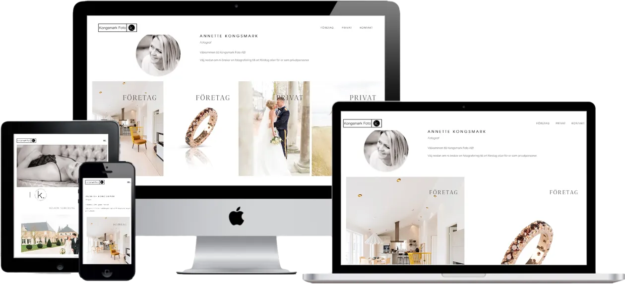 Responsiv webbdesign på olika enheter