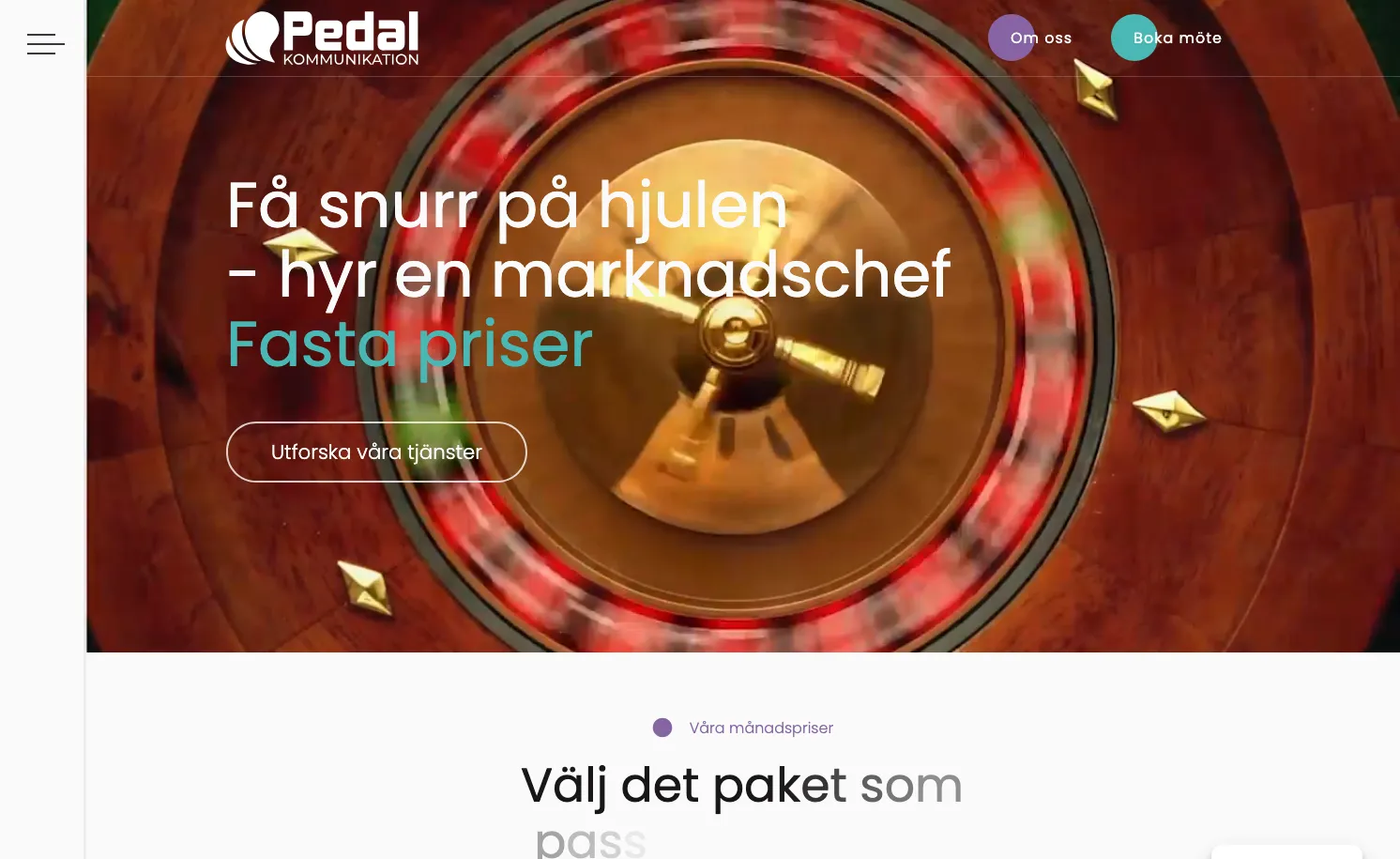 Rouletthjul med marknadsf&ouml;ringstext